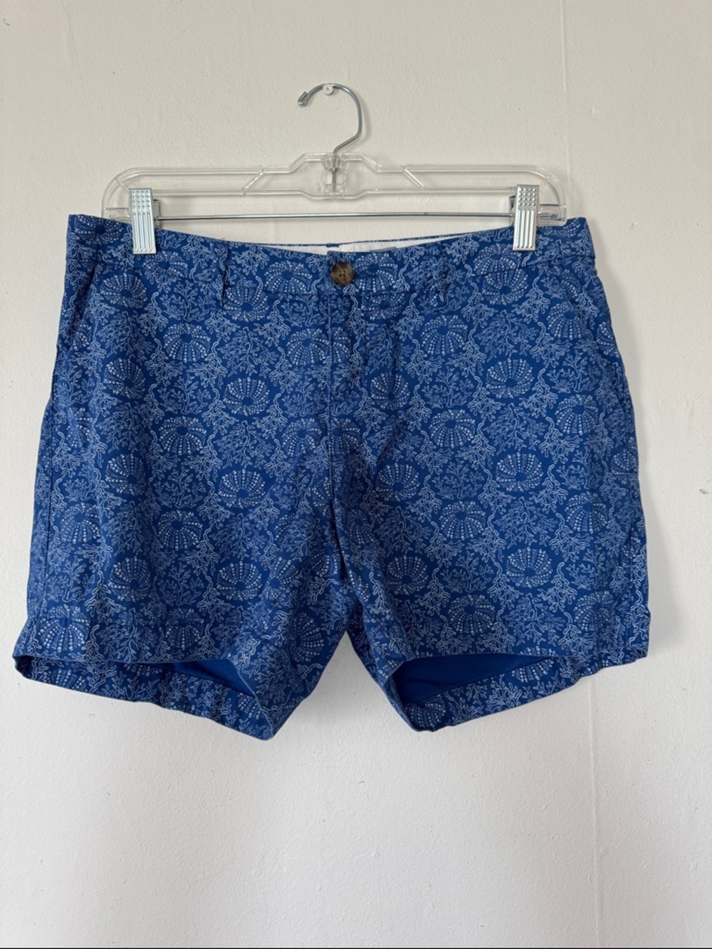 Old Navy Blue Printed Flat-Front Shorts